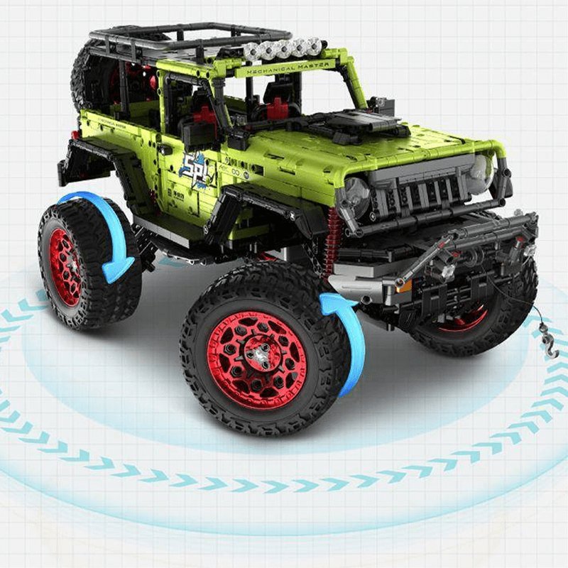 Jeep Wrangler Rubicon Green 2544pcs-Building Blocks set -Turbo Moc