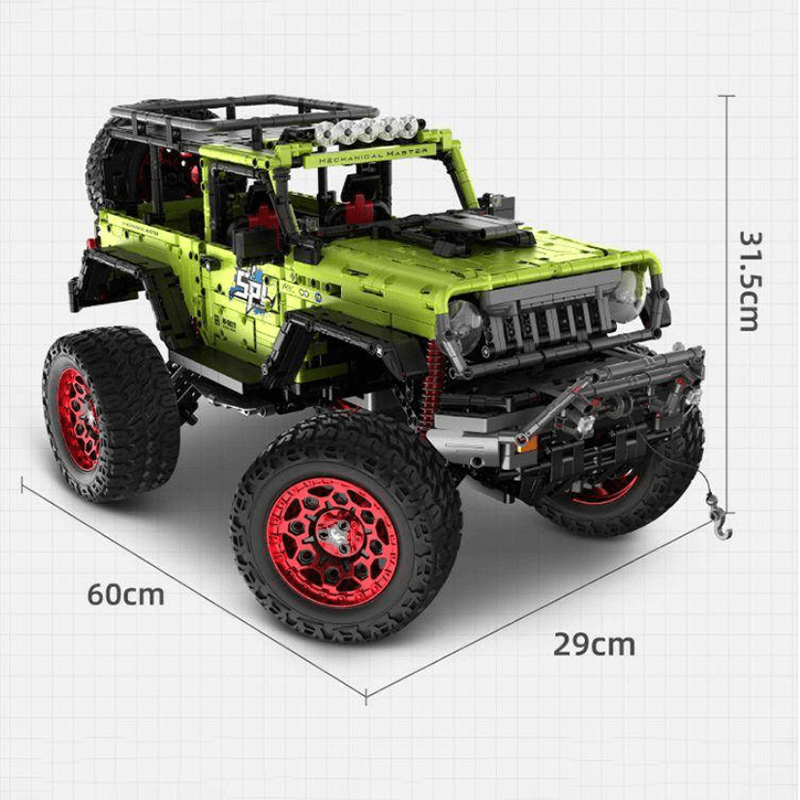 Jeep Wrangler Rubicon Green 2544pcs-Building Blocks set -Turbo Moc