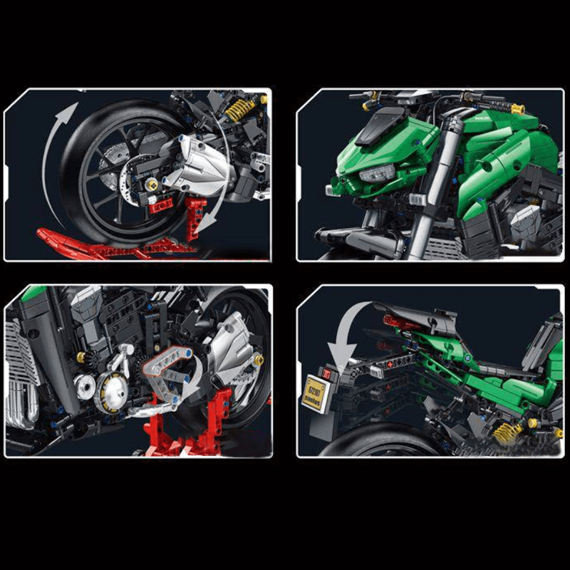 Kawasaki Z1000R 2088pcs-Building Blocks set -Turbo Moc