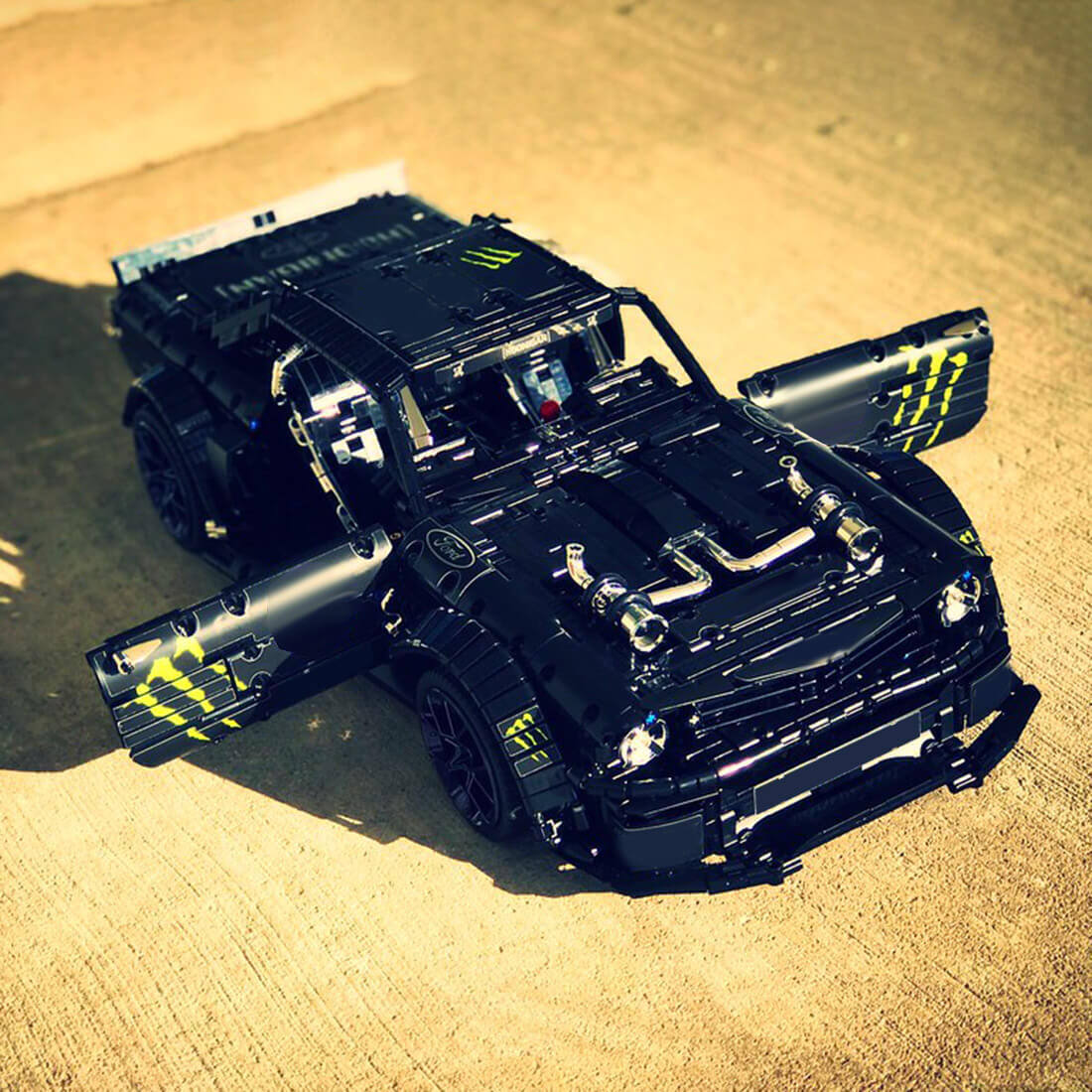 Ken Block's Ford Mustang 1,400BHP Gymkhana | 3145pcs-Building Blocks set -Turbo Moc