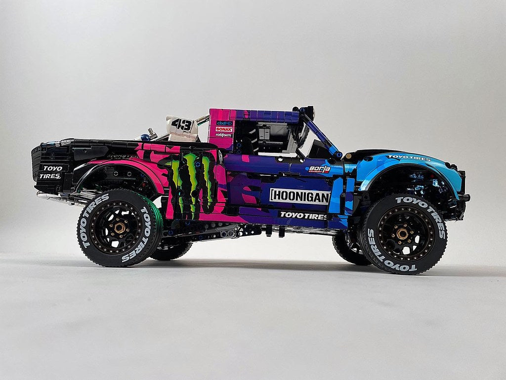 Ken Block's Ford Raptor Hoonigan Baja Truck 1:8 | 2473pcs-Building Blocks set -Turbo Moc