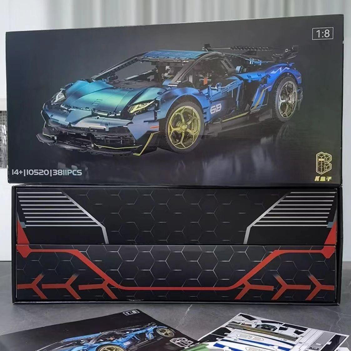 Lamborghini Aventador SVJ63 3811pcs-Building Blocks set -Turbo Moc