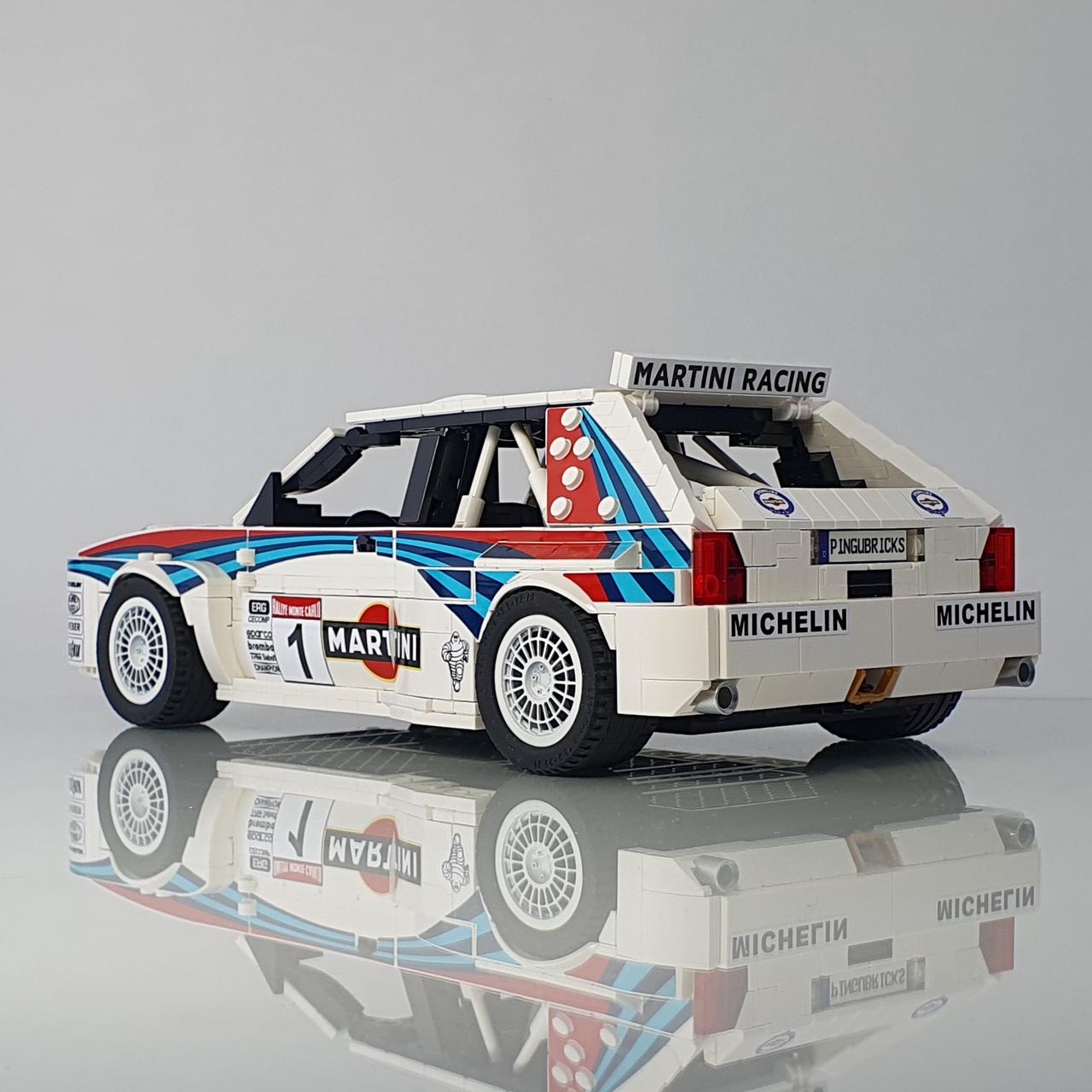 Lancia Delta HF Integrale 16V | 1309pcs-Building Blocks set -Turbo Moc