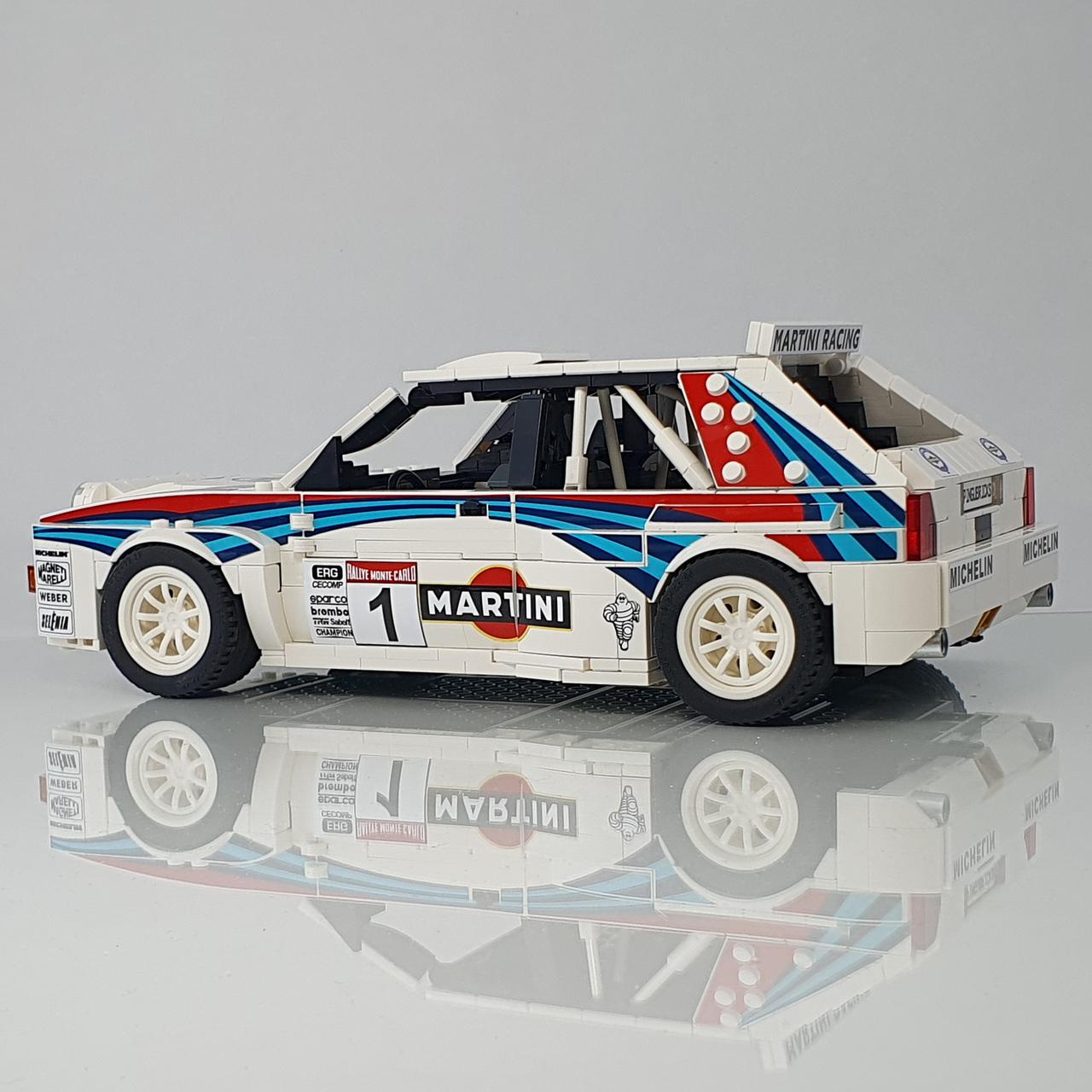 Lancia Delta HF Integrale 16V | 1309pcs-Building Blocks set -Turbo Moc