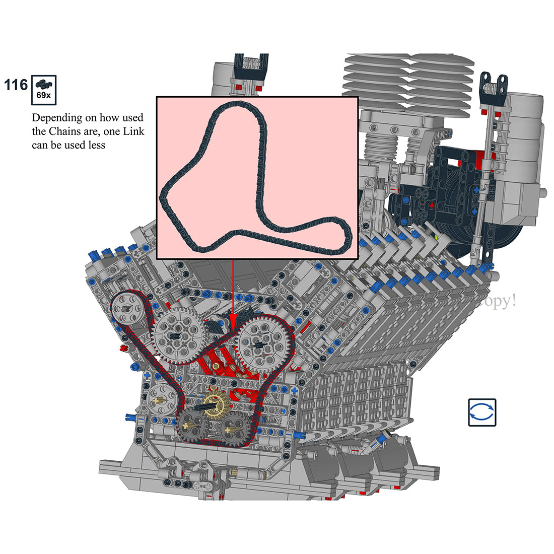 Image of product moc-73232-v16-diesel-engine-model