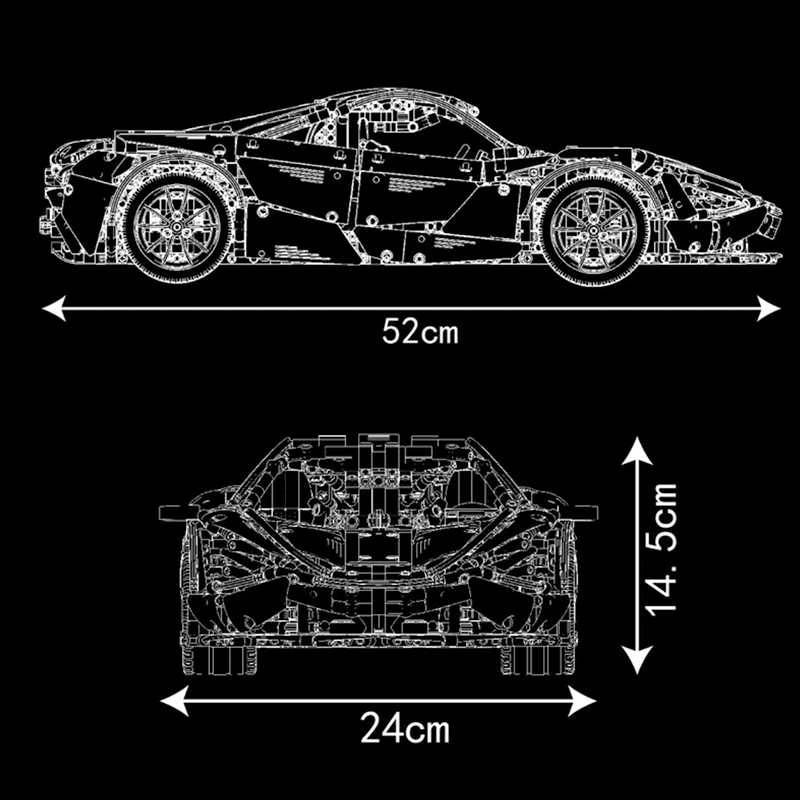 McLaren 720s Mint 3118pcs-Building Blocks set -Turbo Moc