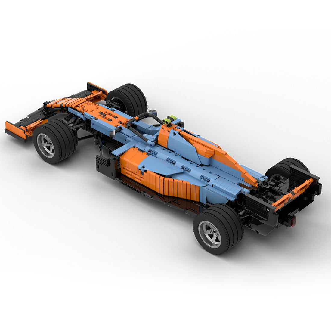 McLaren F1 MCL35M Monaco 2021 Livery 1:8 2488pcs-Building Blocks set -Turbo Moc