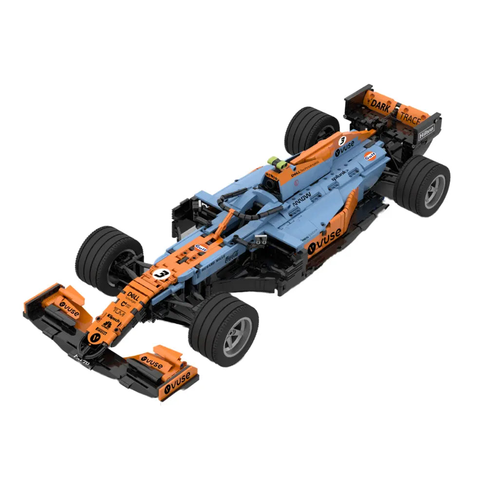 McLaren F1 MCL35M Monaco 2021 Livery 1:8 2488pcs-Building Blocks set -Turbo Moc