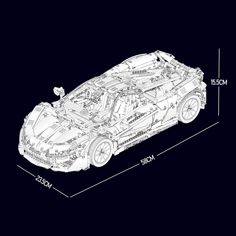 McLaren P1 Green 3238pcs-Building Blocks set -Turbo Moc