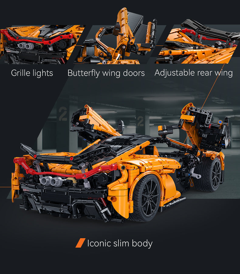 McLaren P1 Orange 1:10 3617pcs-Building Blocks set -Turbo Moc