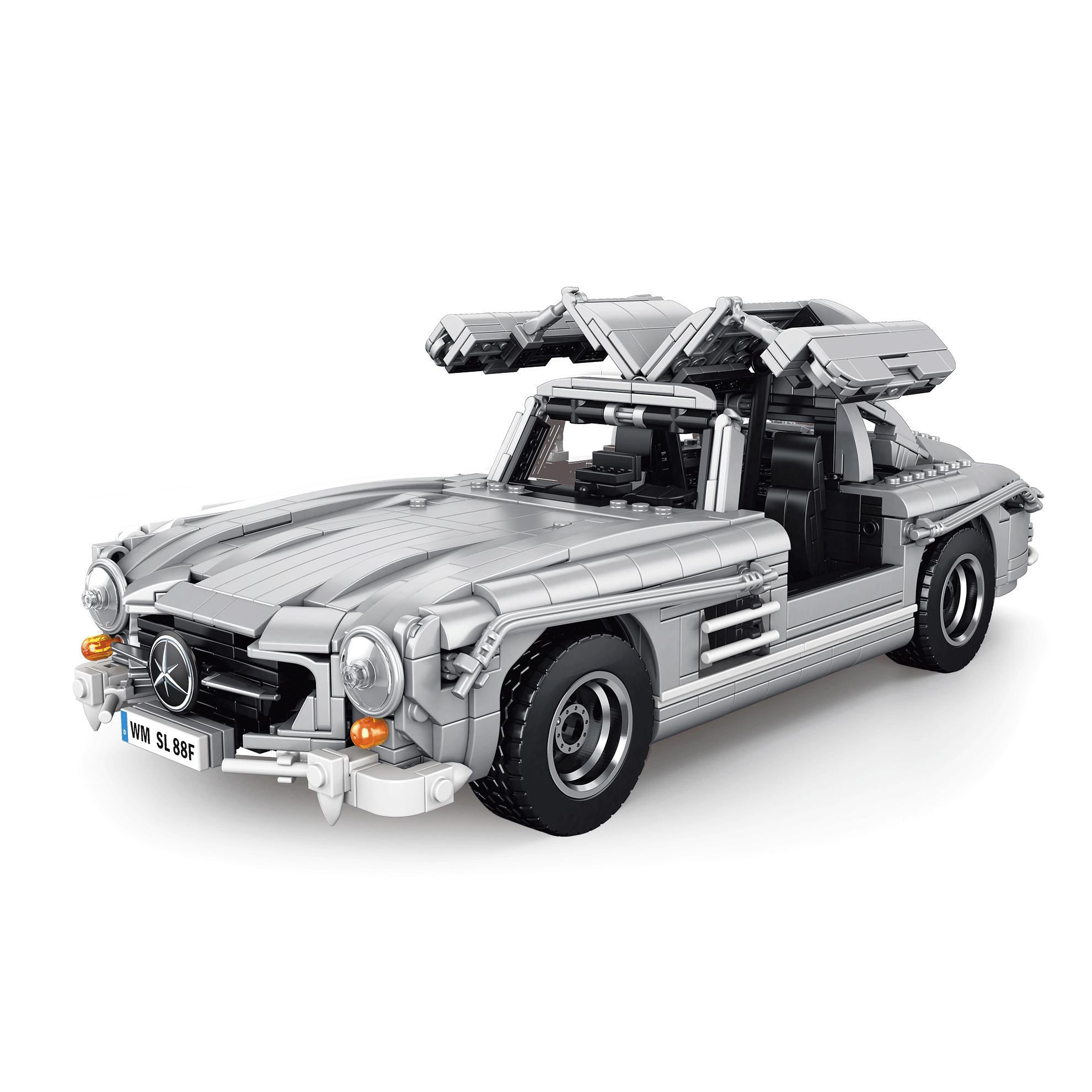 Mercedes-Benz 300sl Gullwing 1452pcs-Building Blocks set -Turbo Moc