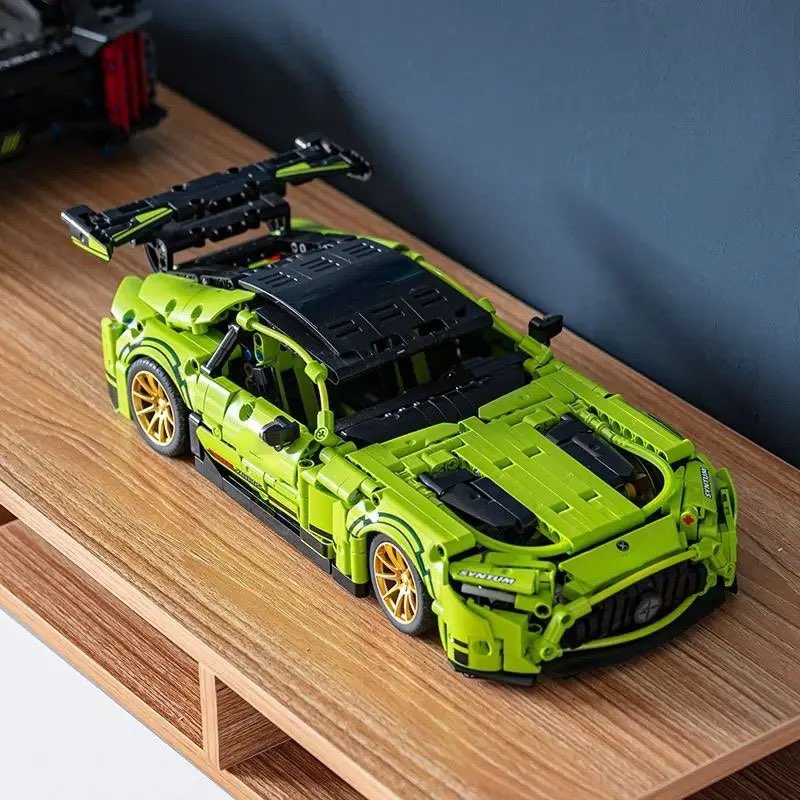 Mercedes-Benz AMG GTR Green 2897pcs-Building Blocks set -Turbo Moc