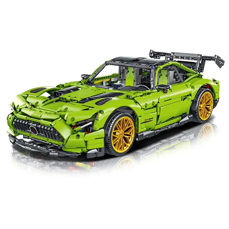 Mercedes-Benz AMG GTR Green 2897pcs-Building Blocks set -Turbo Moc