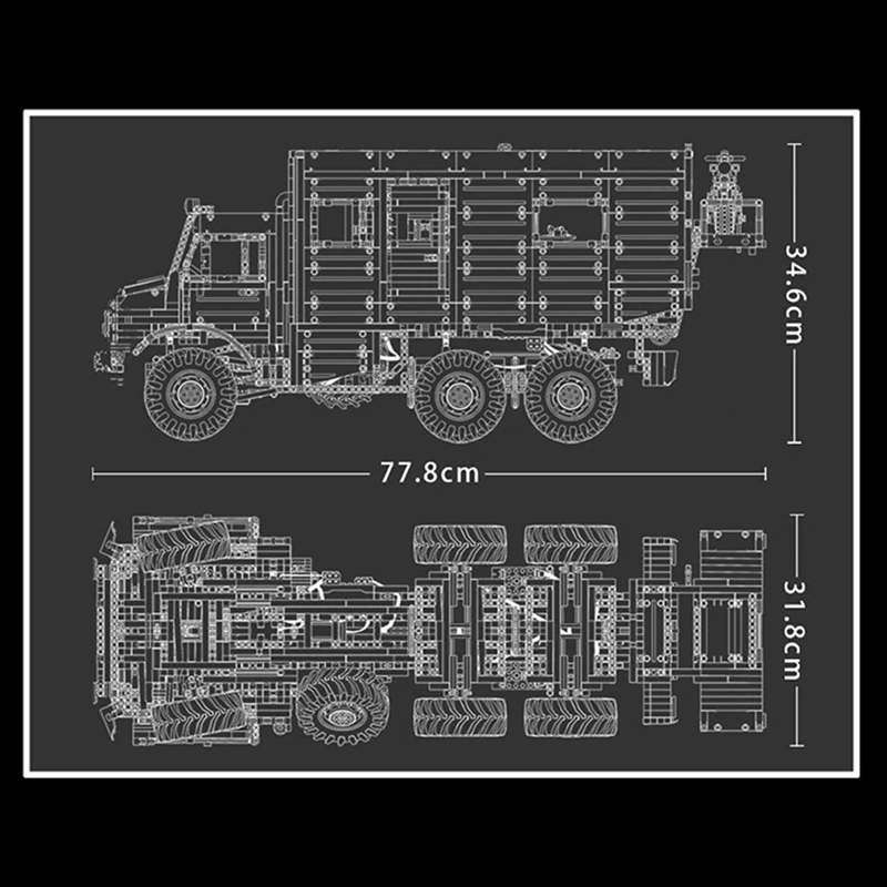 Mercedes-Benz Unimog 6689pcs-Building Blocks set -Turbo Moc