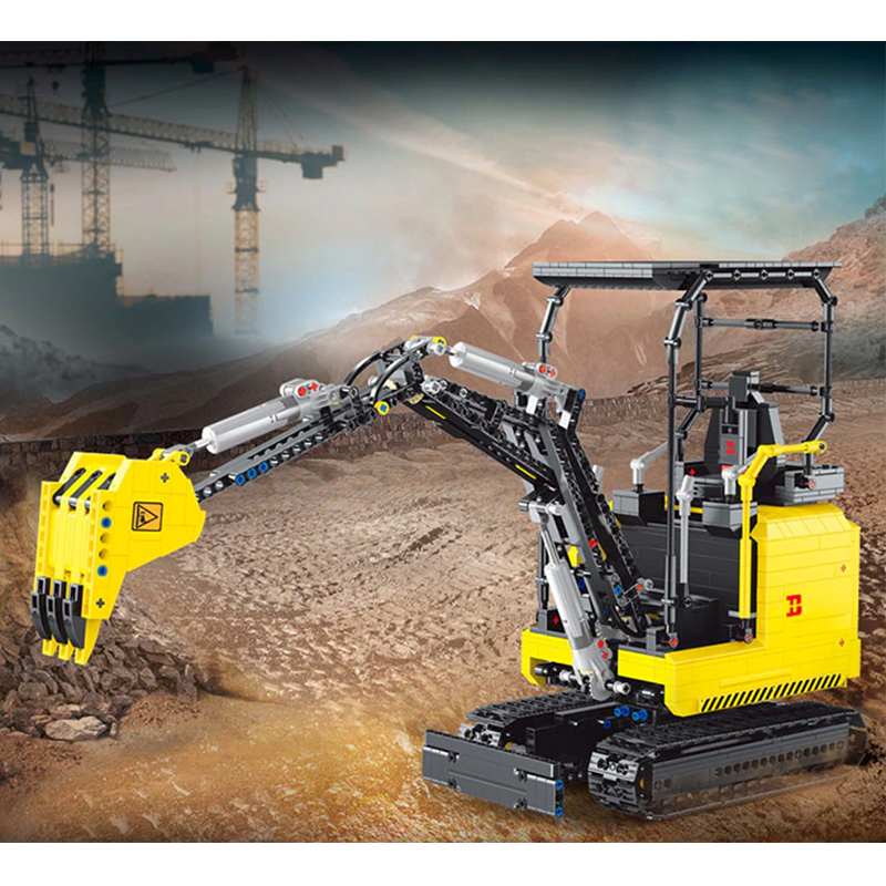 Mini Excavator Remote Controlled 1717pcs-Building Blocks set -Turbo Moc