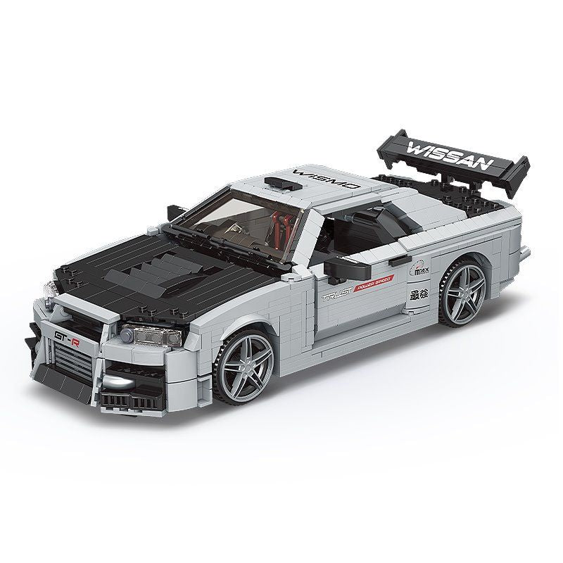 Nissan Skyline R34 GTR 1471pcs - Lego building blocks set - Turbo Moc