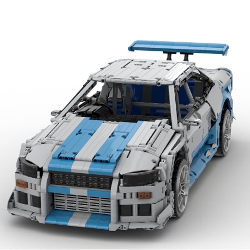 Nissan Skyline GT-R R34 Fast & Furious | 3383pcs-Building Blocks set -Turbo Moc