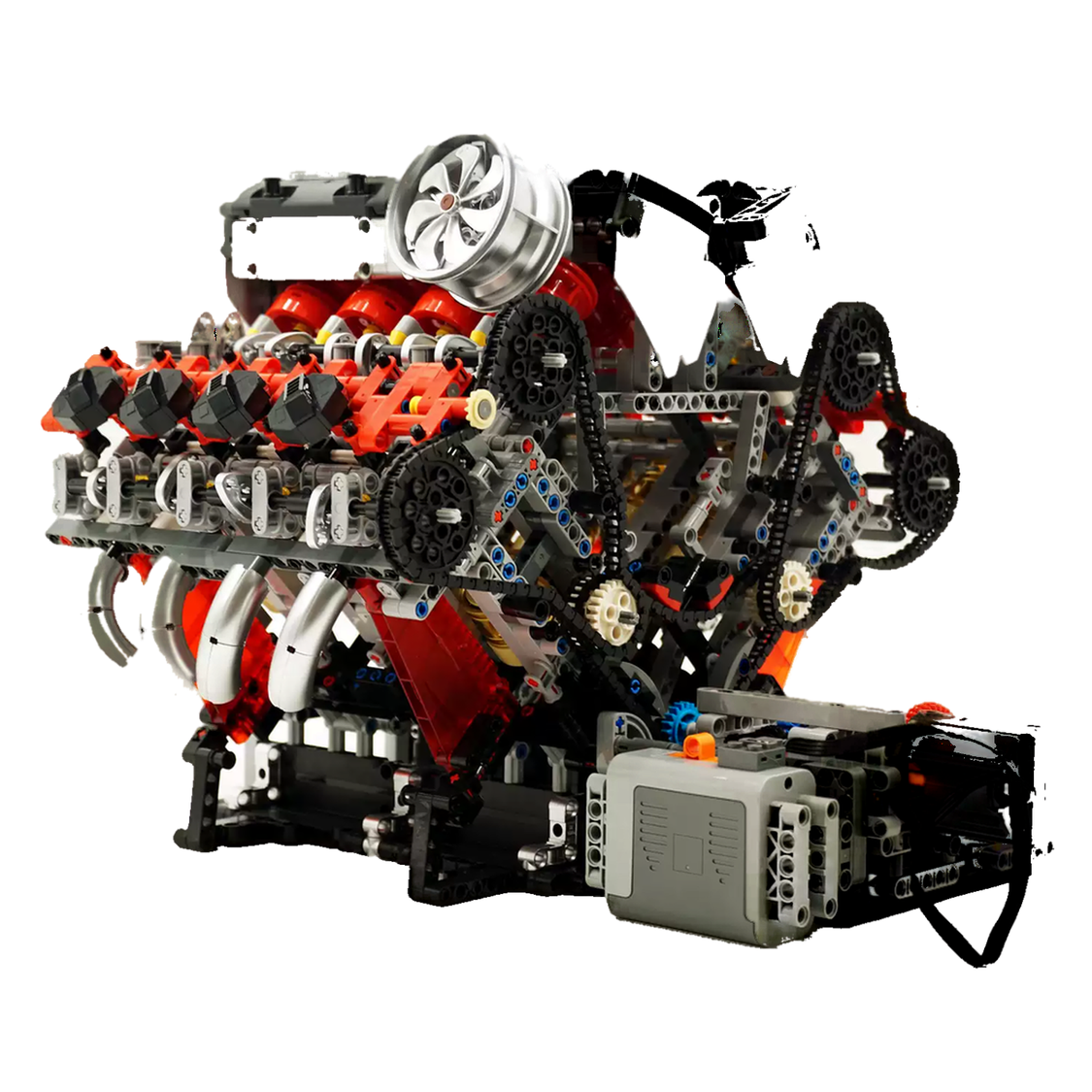 Ferrari F488 V8 Engine 2717pcs - Building blocks set - Turbo Moc