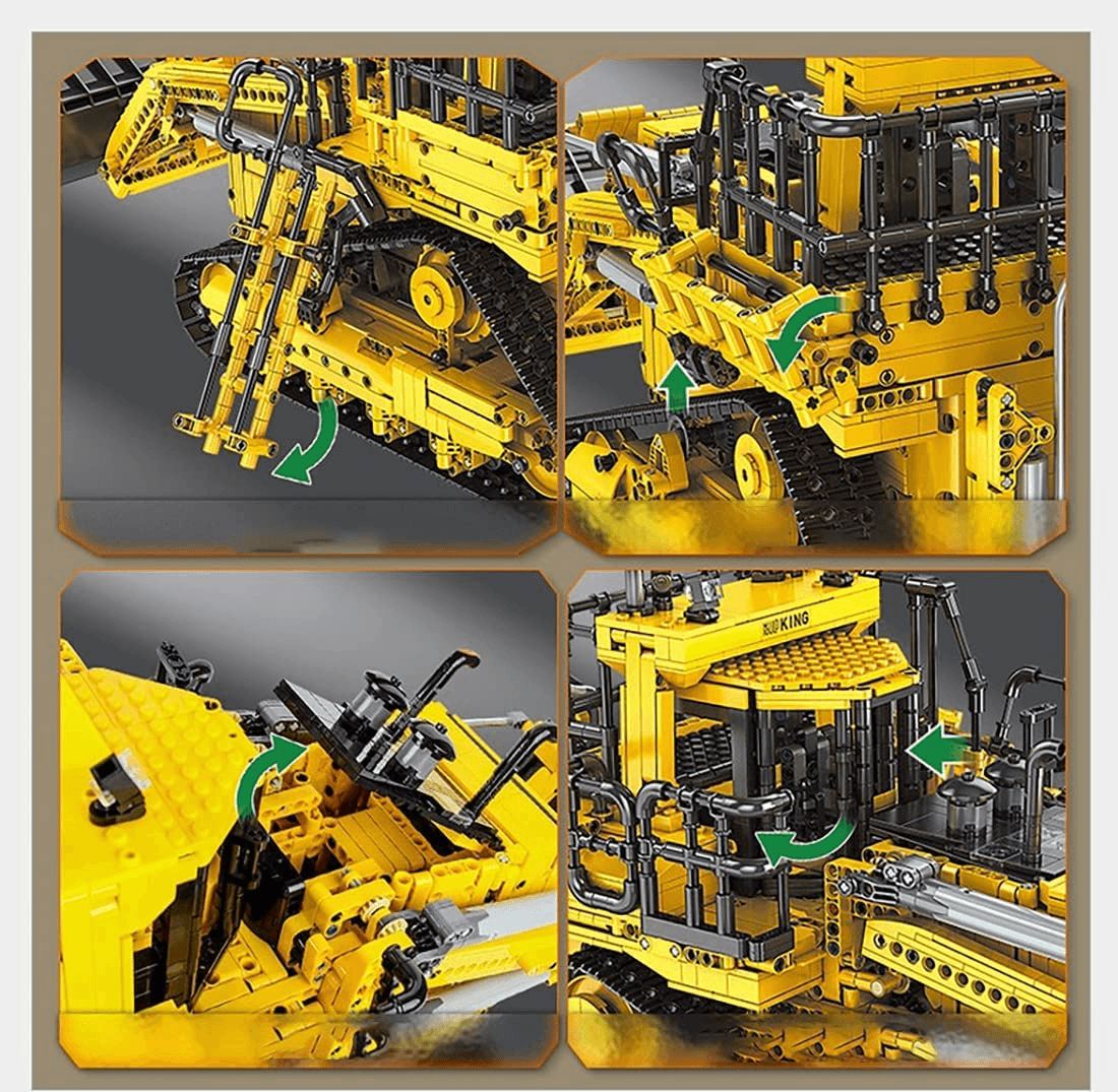 Pneumatic bulldozer with remote control 3963pcs-Building Blocks set -Turbo Moc