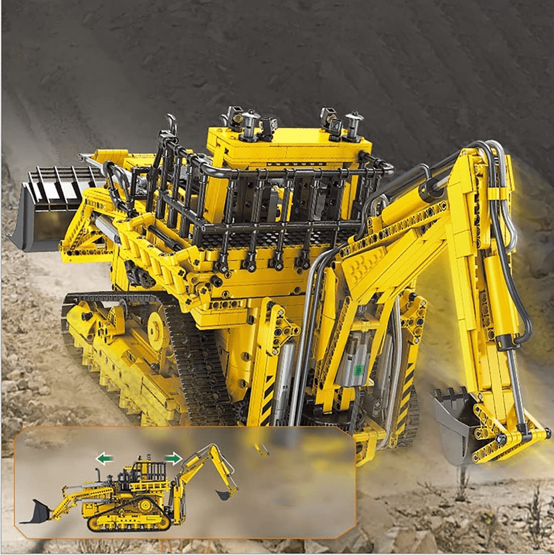 Pneumatic bulldozer with remote control 3963pcs-Building Blocks set -Turbo Moc