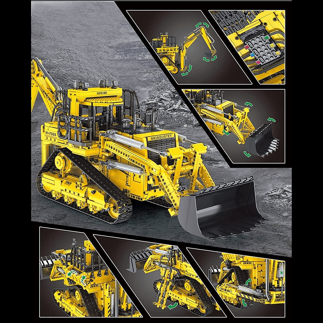 Pneumatic bulldozer with remote control 3963pcs-Building Blocks set -Turbo Moc