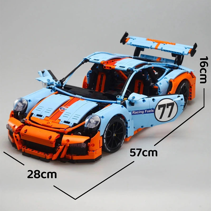 Porsche 911 GT3 RS 2703pcs-Building Blocks set -Turbo Moc