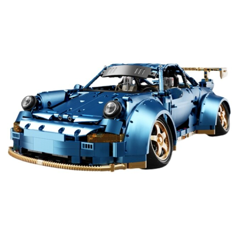 Porsche 911 Widebody Blue 2124pcs-Building Blocks set -Turbo Moc