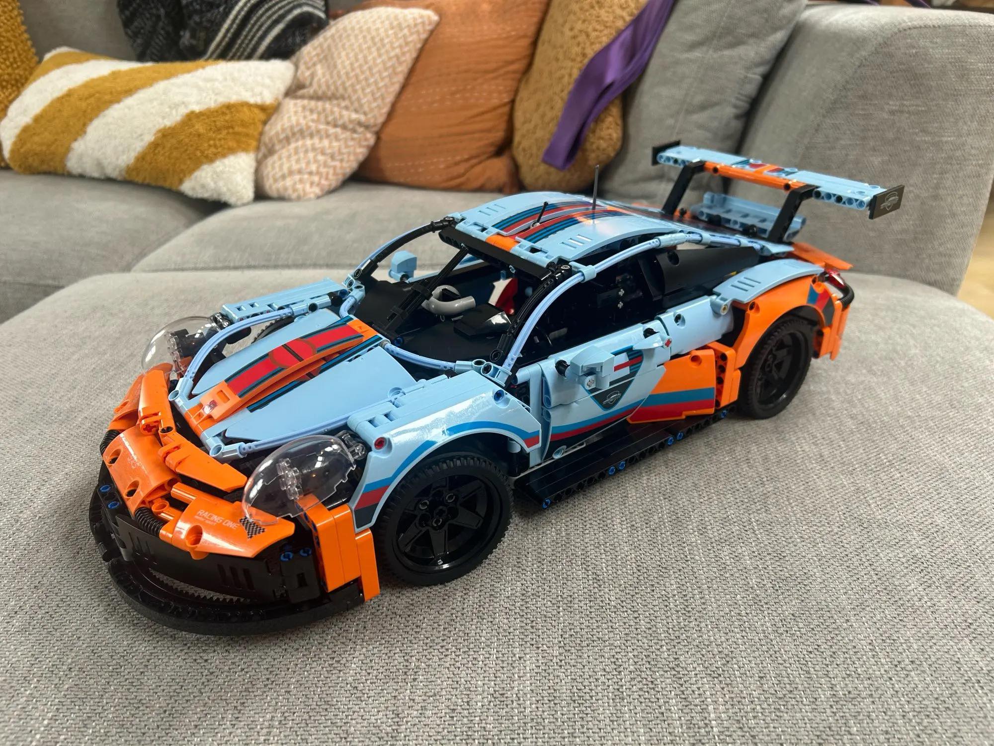 Porsche GT3 RSR Martini Gulf 1220pcs-Building Blocks set -Turbo Moc