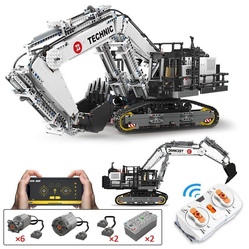 Remote Control Excavator 4342pcs-Building Blocks set -Turbo Moc