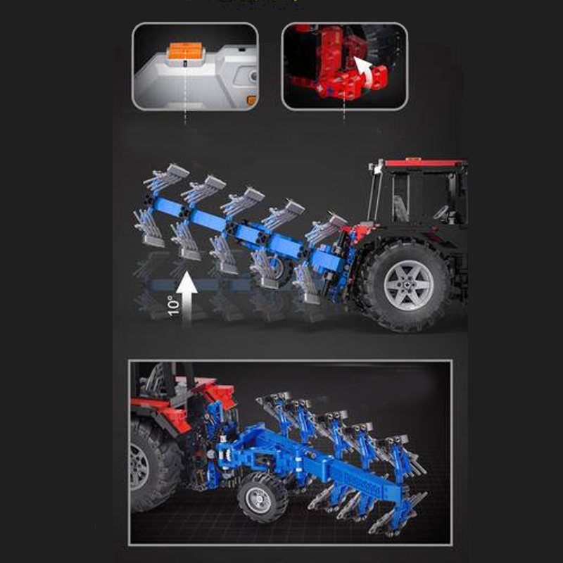 Remote Controlled Plowing Tractor 1675pcs-Building Blocks set -Turbo Moc