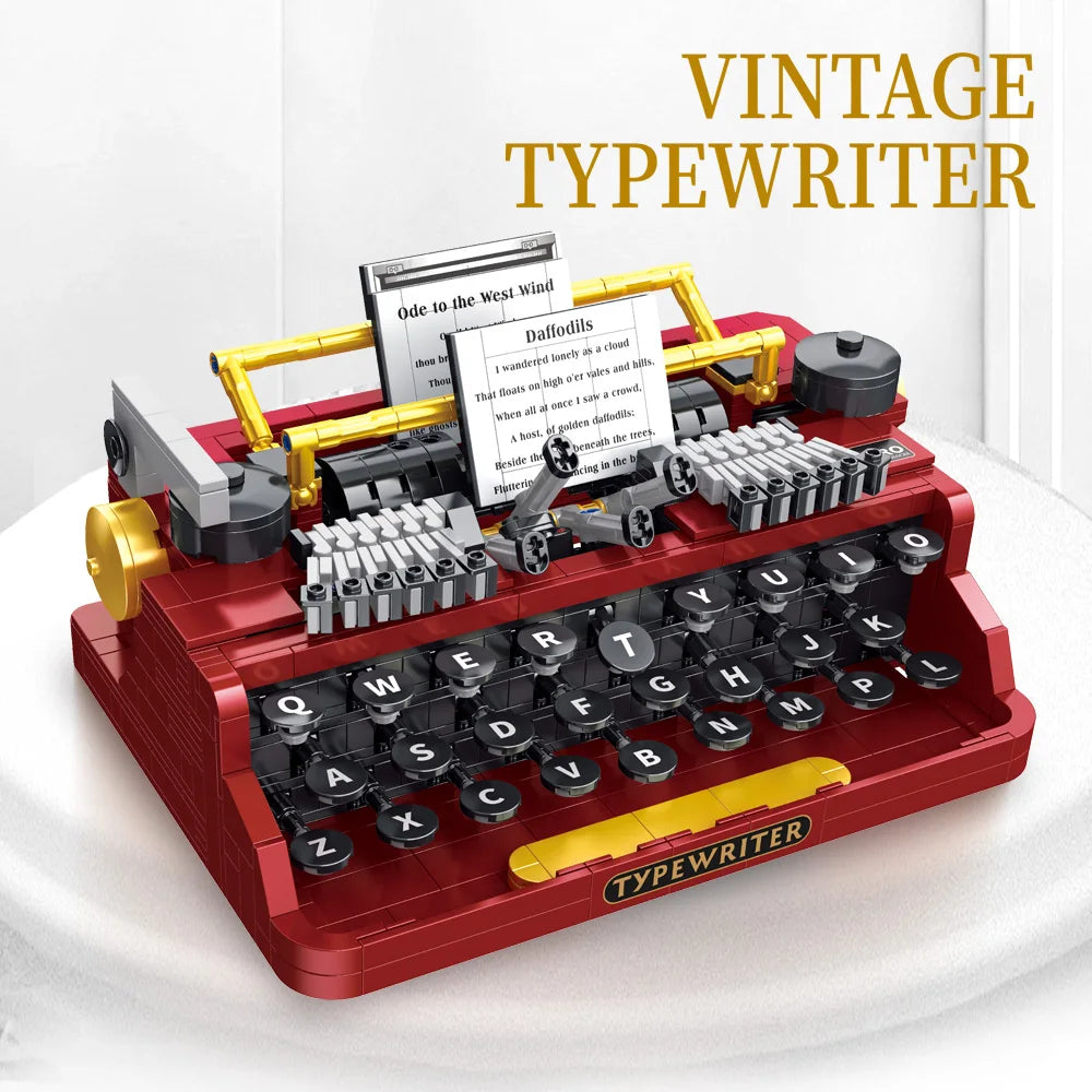 Retro Mechanical Typewriter 636pcs - Lego compatible building blocks - Turbo Moc