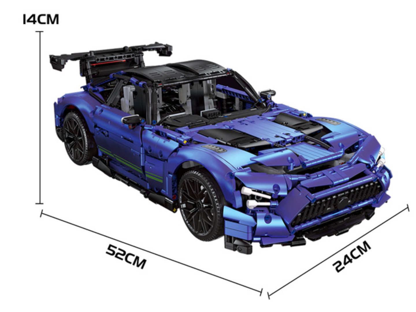 Mercedes-Benz AMG GT R Blue s set, compatible with Lego