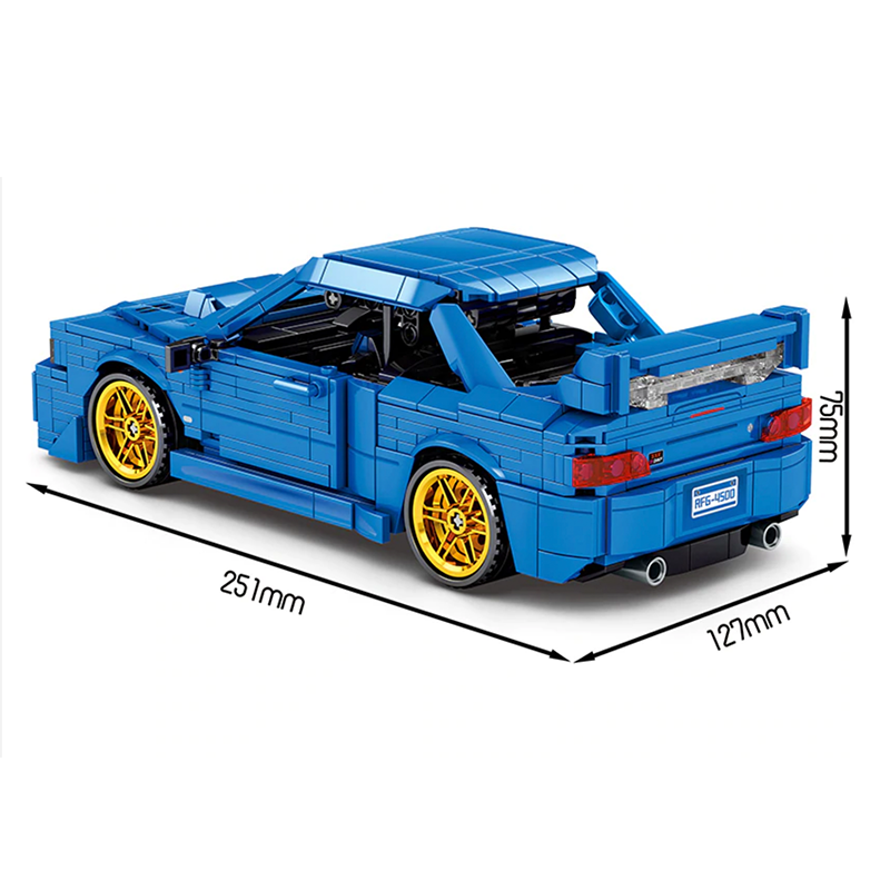 Subaru STI 22B 1998 Rally Car 896pcs-Building Blocks set -Turbo Moc