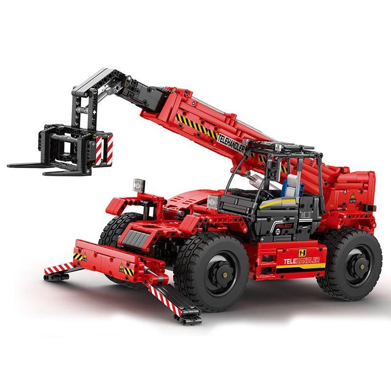 Telescopic Arm Forklift - Building Blocks Set | Turbo Moc