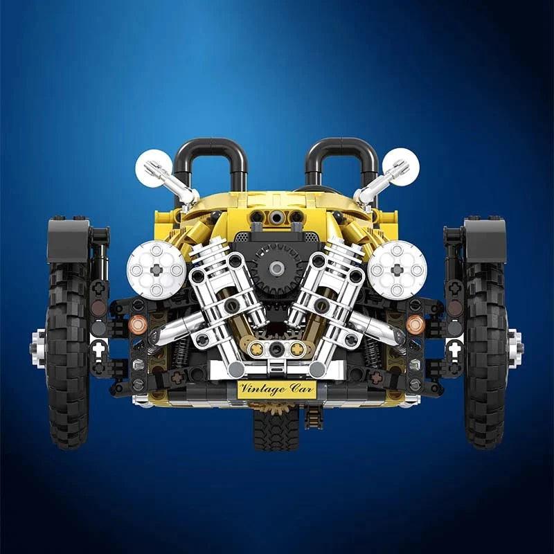 Three-Wheeled Classic Convertible Model 838pcs-Building Blocks set -Turbo Moc