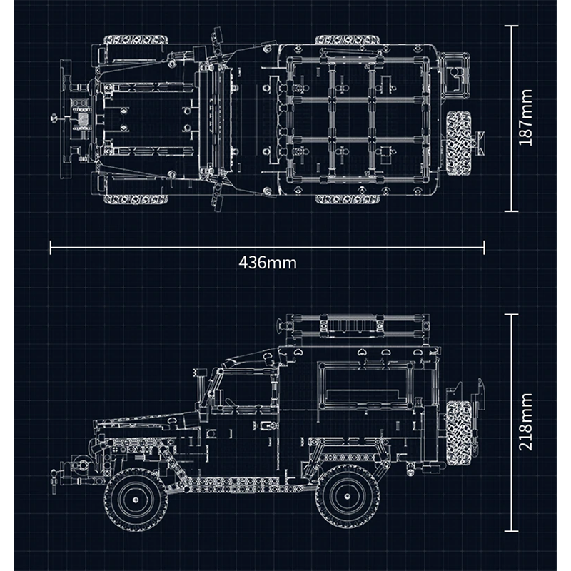 Toyota FJ40 Land Cruiser 2101pcs-Building Blocks set -Turbo Moc