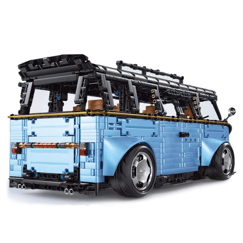 VW stanced T1 Campervan 3298pcs-Building Blocks set -Turbo Moc