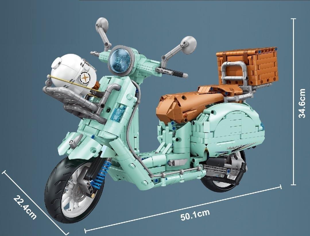 Vespa 300 Scooter 1828pcs-Building Blocks set -Turbo Moc