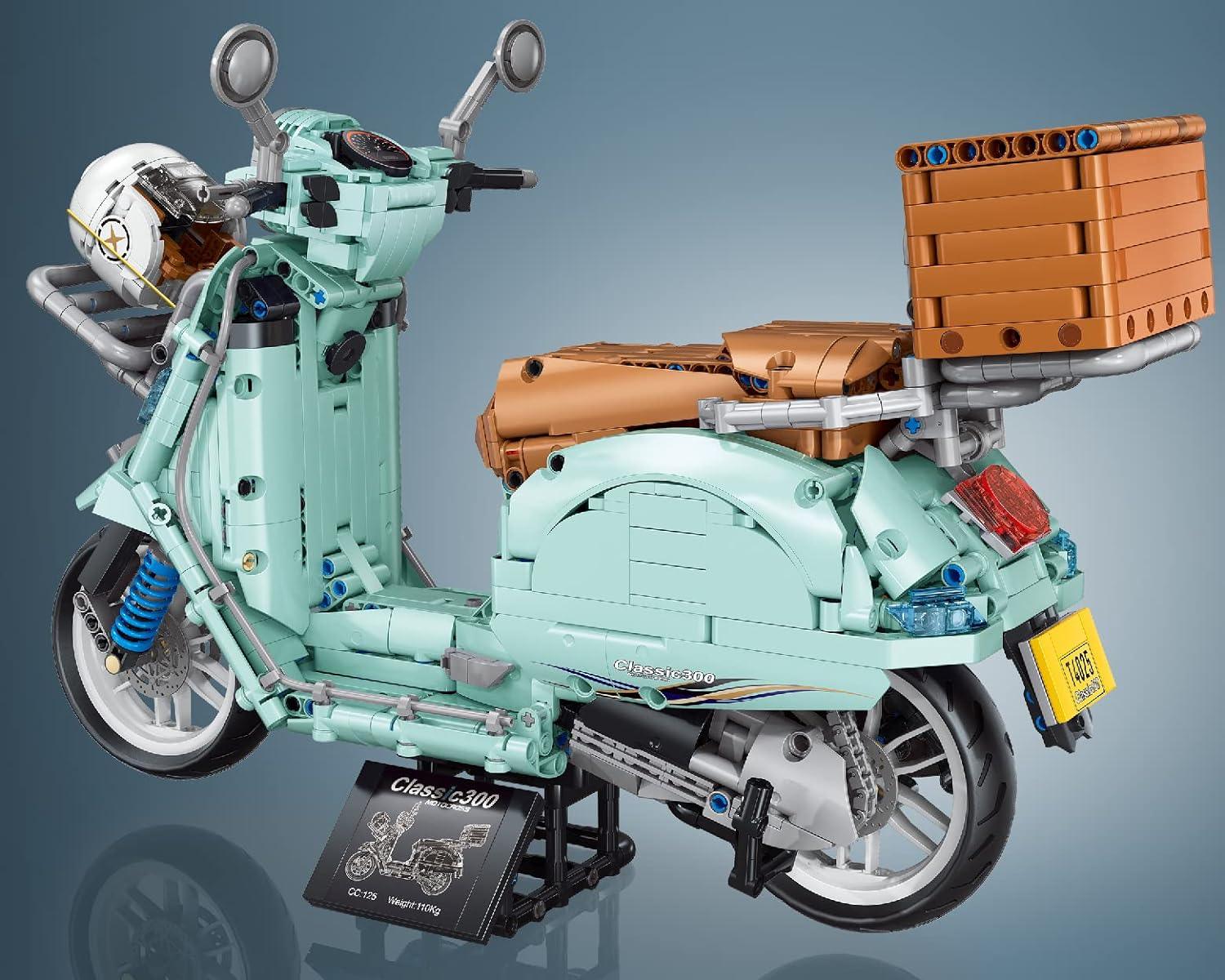 Vespa 300 Scooter 1828pcs-Building Blocks set -Turbo Moc