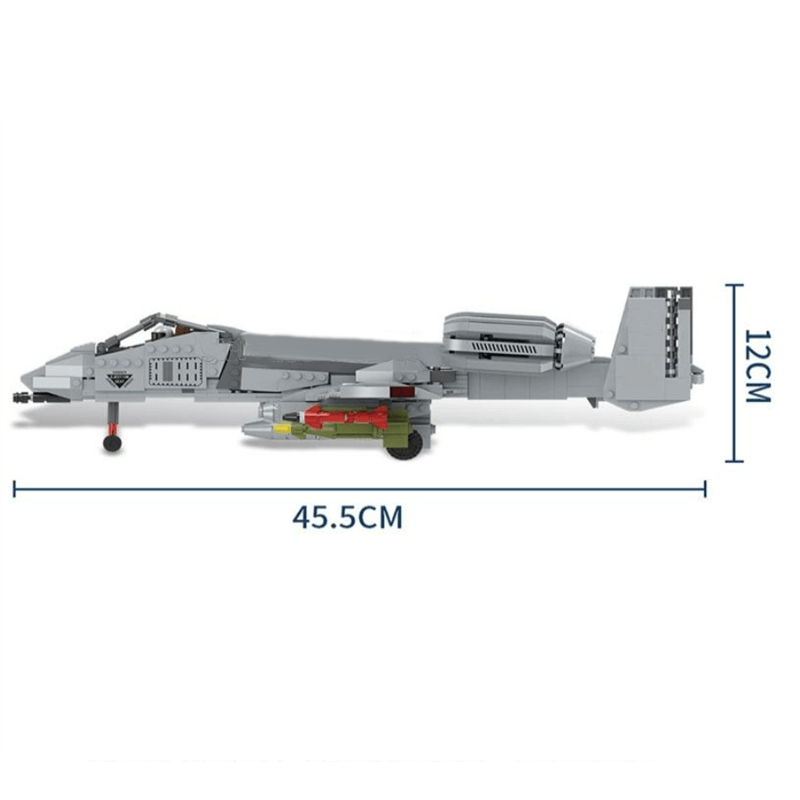 A-10 Ground Attack Aircraft 1049pcs - Building Blocks set - Turbo Moc