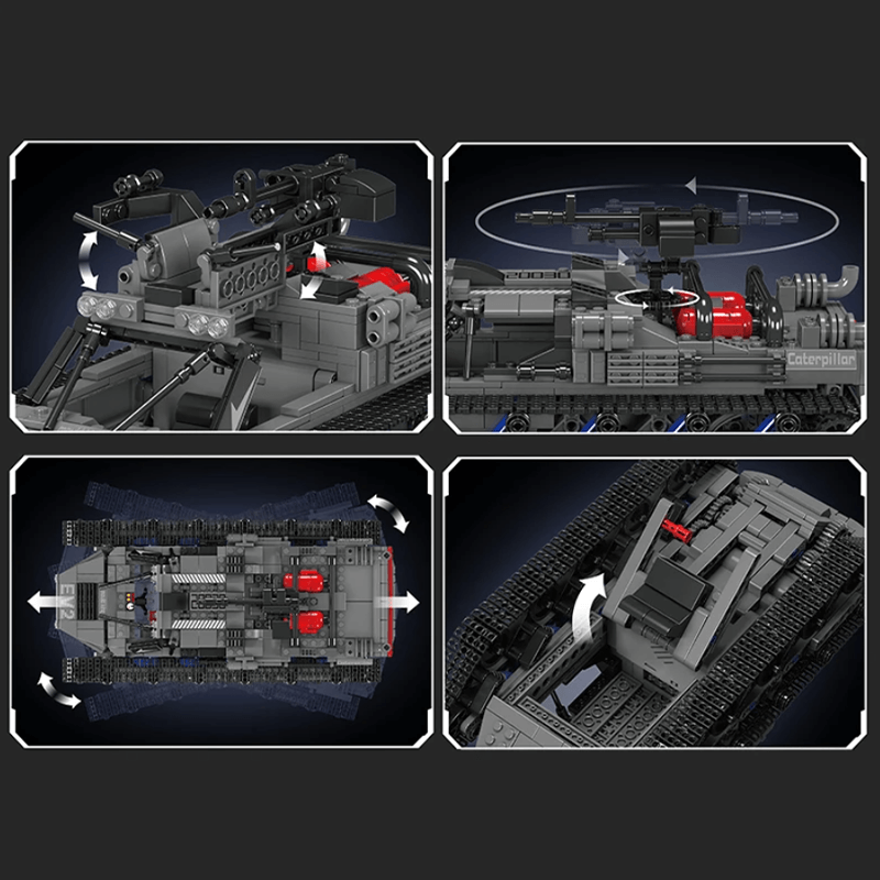 All Terrain Military Tank EV2 1045pcs - Building Blocks set - Turbo Moc