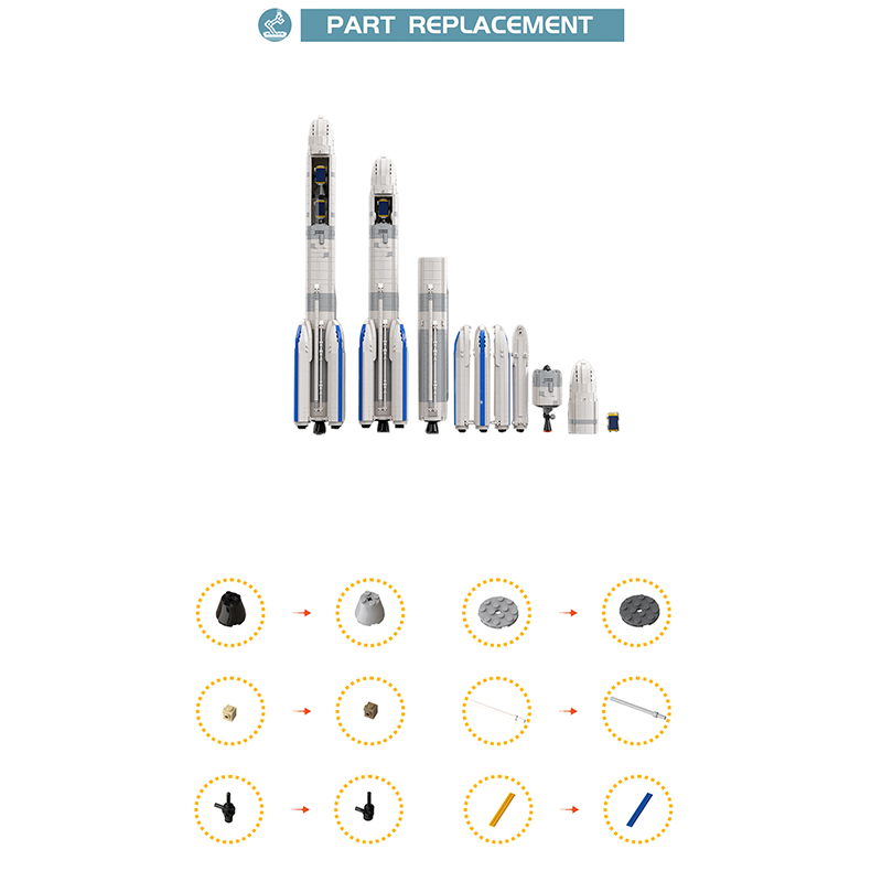 Arianespace Ariane 6 1338pcs - Building Blocks set - Turbo Moc