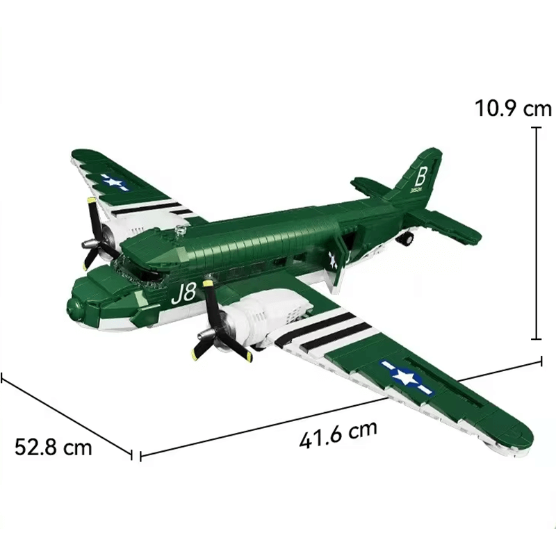 C47 Transport Aircraft 865pcs - Building Blocks set - Turbo Moc