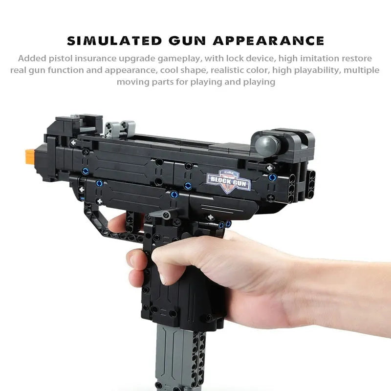 Military Weapon UZI SMG Gun Rifle Pistol - Building Blocks set compatible Lego - Turbo Moc