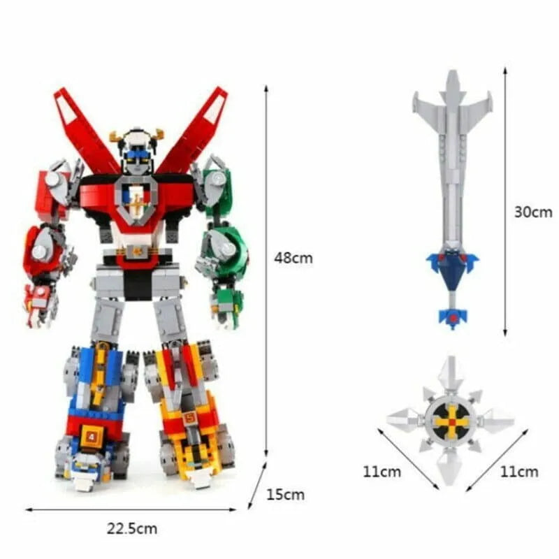 16057 Voltron Defender Transformed Bricks Toy - Building Blocks set compatible Lego - Turbo Moc