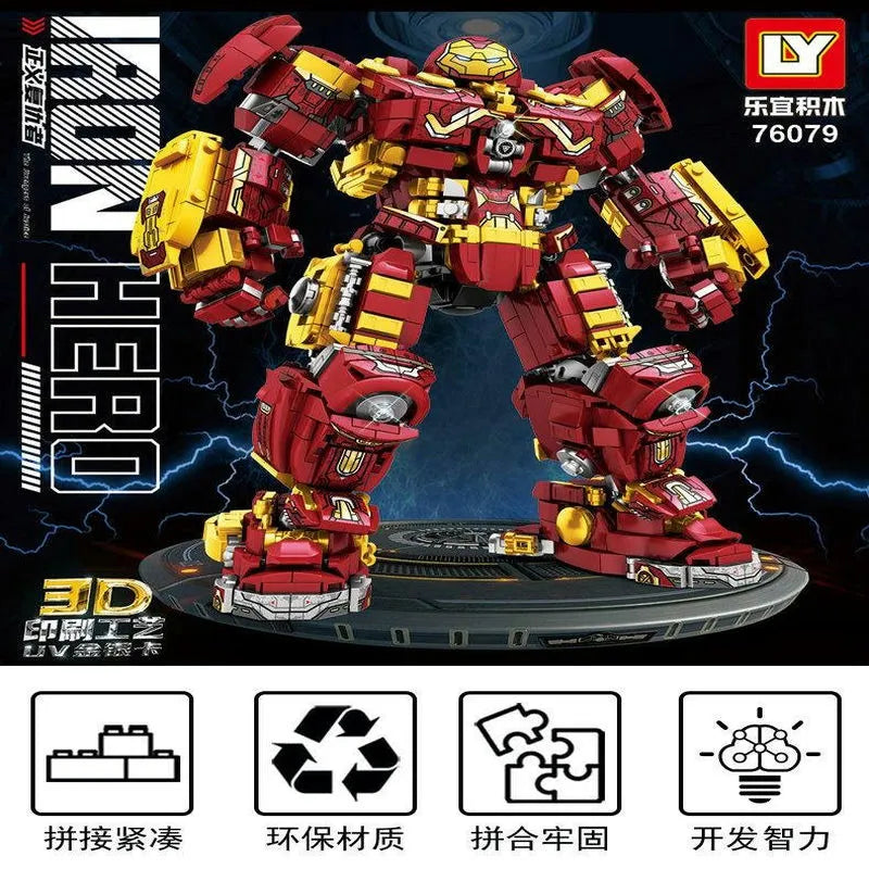 Super Heroes Marvel Iron Hero Warrior Robot Bricks Toy - Building Blocks set compatible Lego - Turbo Moc