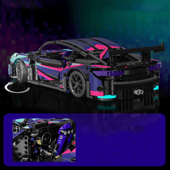 Porsche 911 Cyberpunk Edition s set, compatible with Lego