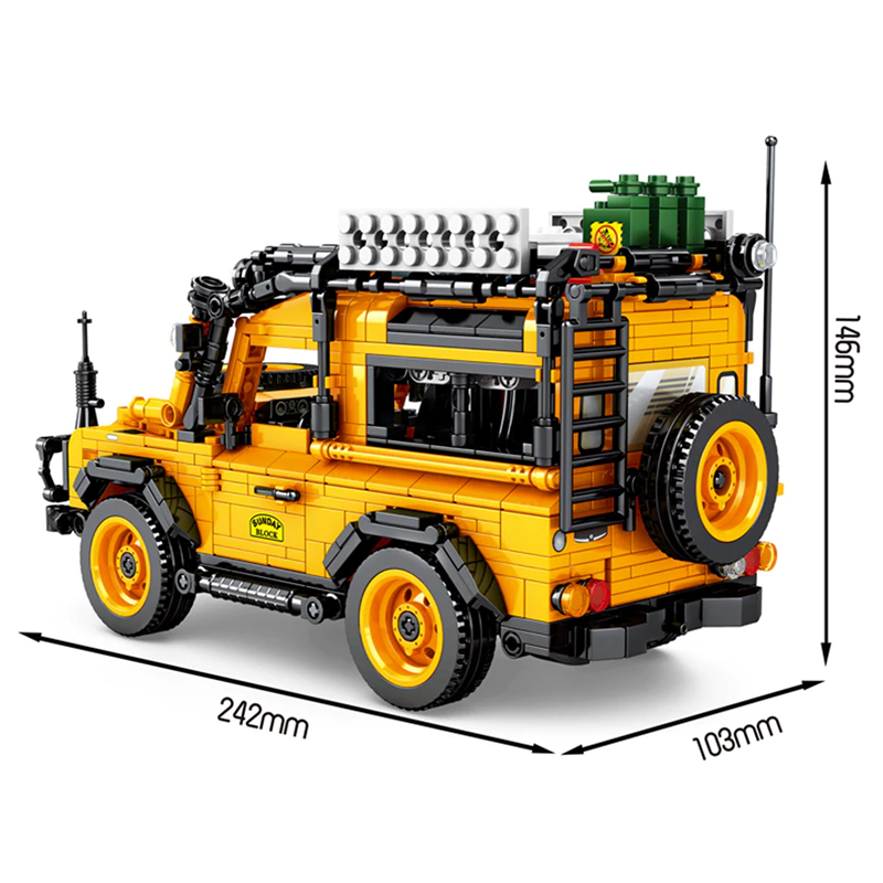 Land Rover Defender V8 s set, compatible with Lego