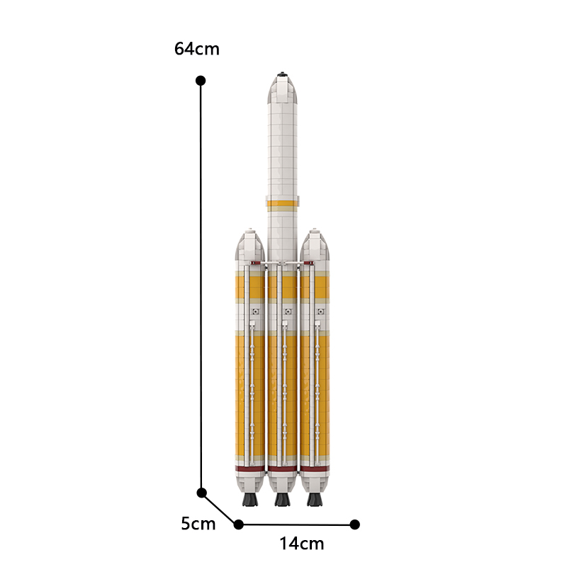 Delta IV Heavy with Parker Solar Probe 1912pcs - Building Blocks set - Turbo Moc