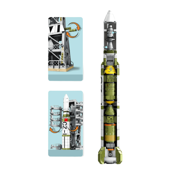 Dongfanghong Satellite Launch Pad 1626pcs - Building Blocks set - Turbo Moc